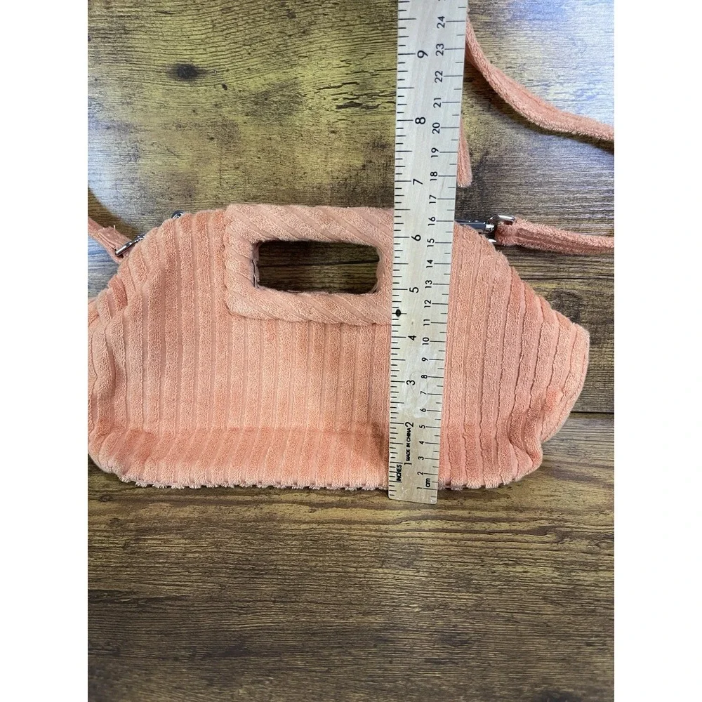 Small Corduroy‎ Tote Bag For Women Mini Crossbody Shoulder Bag, Melon